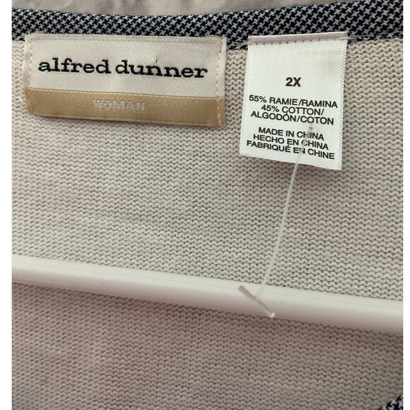 Vintage Alfred Dunner Twinset White/ Blue Flower 2X - Picture 6 of 7